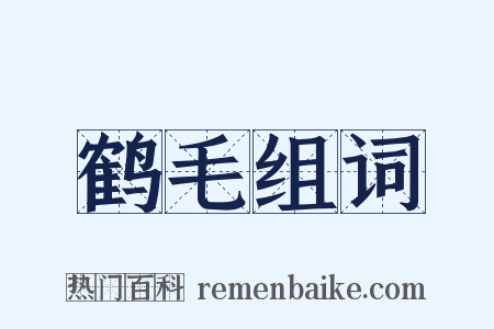鹤毛组词是什么意思的图片
